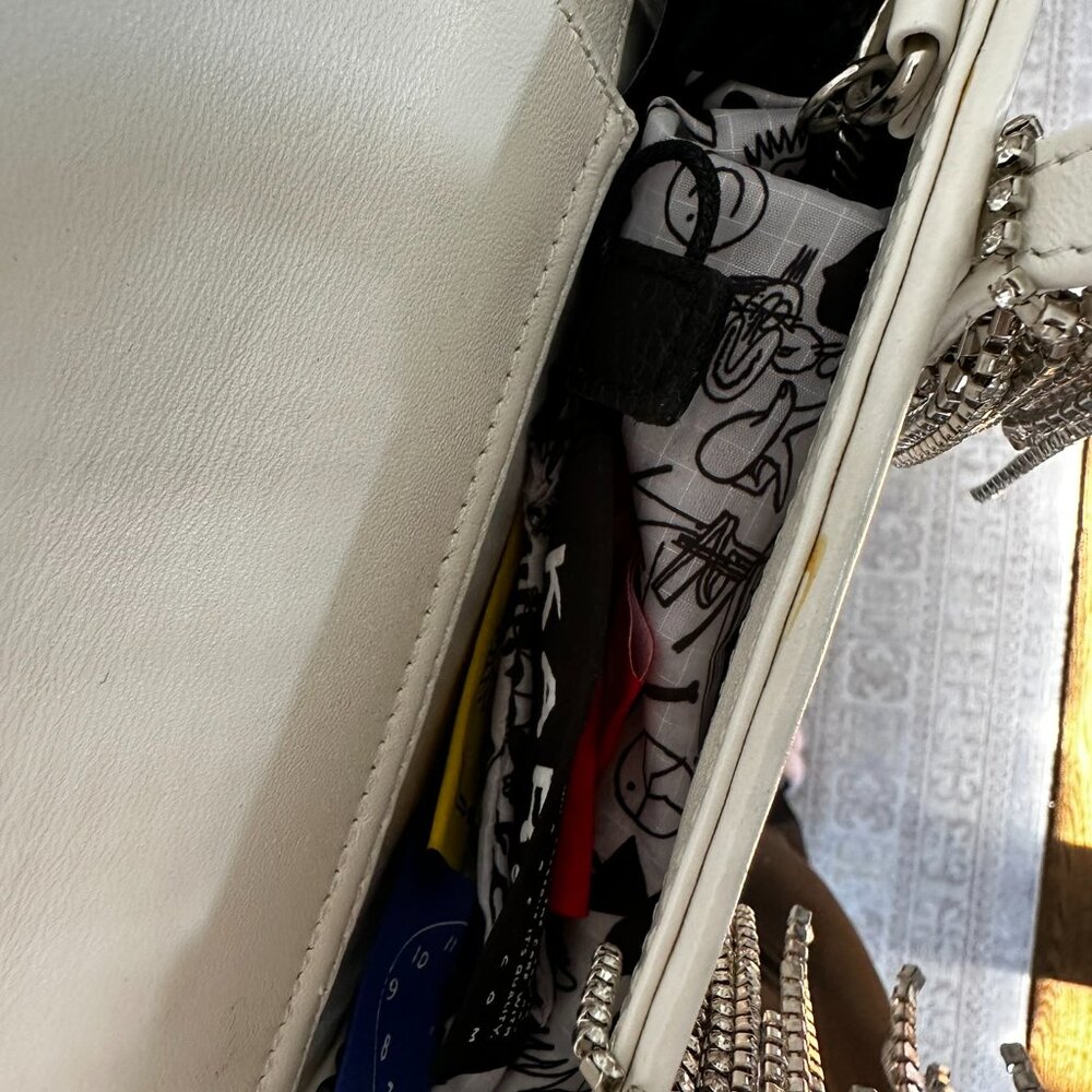 KARA crystal embellished white handle bag - Picture 11 of 14